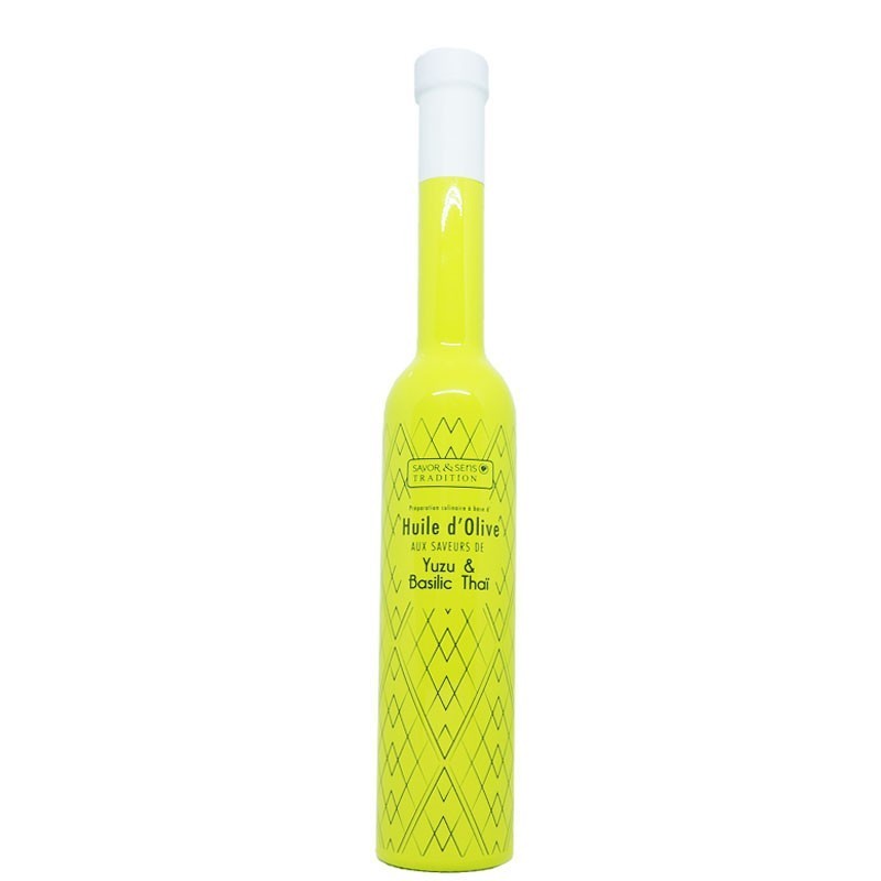 Huile d'olive saveur yuzu et basilic thaï Savor & Sens