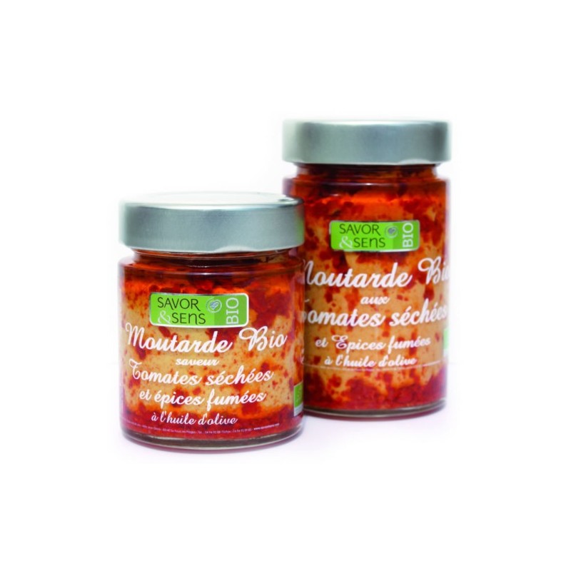 MOUTARDE BIO AUX TOMATES DÉCHEES ET EPICES FUMEES 130G