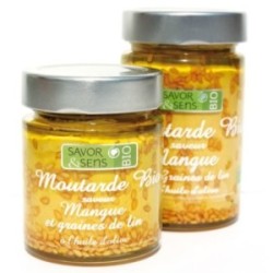 moutarde bio saveur mangue et graines de lin 130G