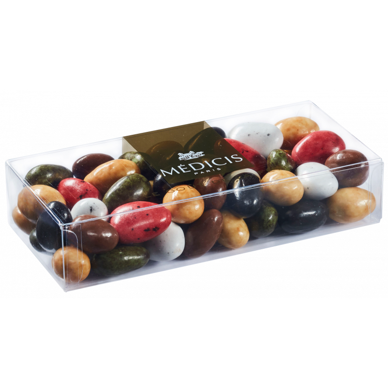 BOITE RECTANGLE JARDIN CACAO ASSORTI 250g MEDICIS