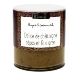 Délice de châtaigne cèpes et foie gras