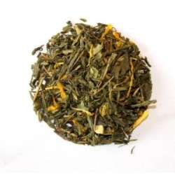 THÉ VERT AROMATISE ORANGE-CITRON BIO LES 100 GRAMMES