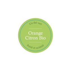 THÉ VERT AROMATISE ORANGE-CITRON BIO LES 100 GRAMMES